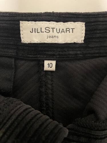 Jill Stuart Jeans Cord Rock Damen 10 schwarz Midi diagonaler Ripp weich Stretch - Bild 2 von 11