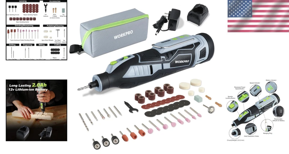 12V Cordless Engraver, Sander, Polisher, DIY Craft Tool - Image 2 of 4