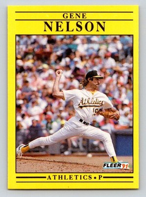 1991 Fleer #19 Gene Nelson Oakland Athletics