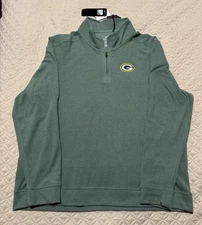 Green Bay Packers Green Antigua Appeal 1/4 Zip Pullover Jacket 2XL Team Store