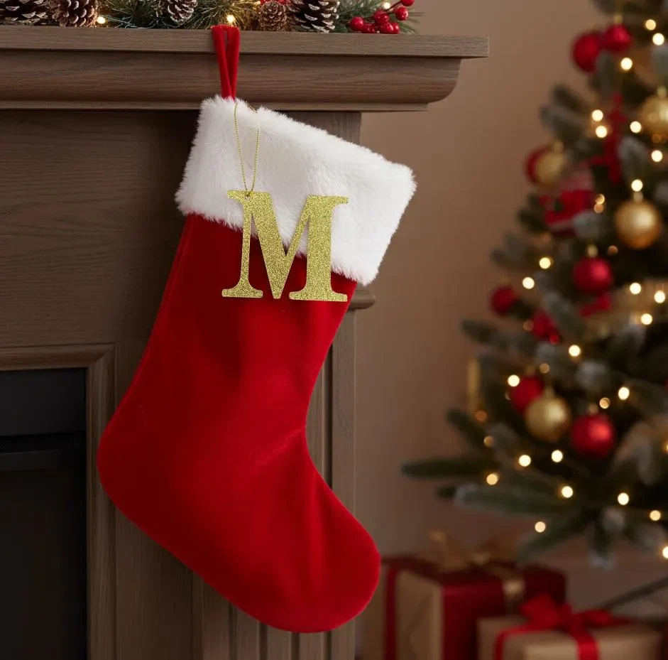 Adorno con letras brillantes - Etiqueta de regalo elige el color, tamaño y individual o doble Foto 3 de 4