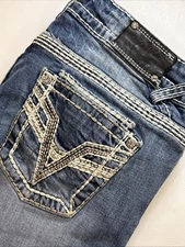 Vigoss Womens Capri Jeans Size 9/10x21 "The Chelsea" Heavy Stitch Double Pockets