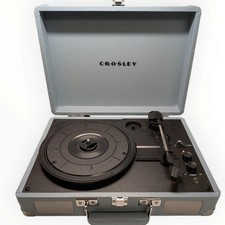 Crosley Cruiser Deluxe Portable 3 Speed Bluetooth Record Player Light Blue