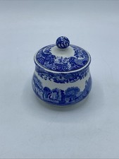 Copeland England Spode's Italian Blue and White Preserve Pot