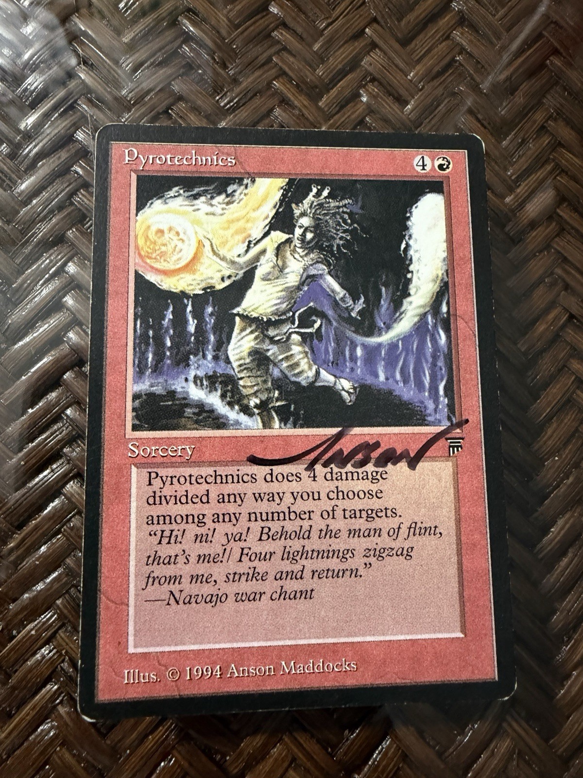 Mtg. Pyrotechnics. Legends. Signed. Played.