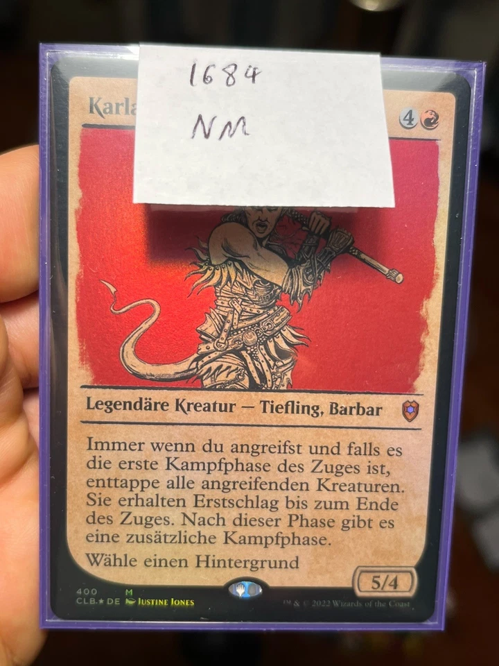 GERMAN Showcase Foil Karlach, Fury of Avernus • Pack Fresh • Mtg (1684) - Image 4 of 4