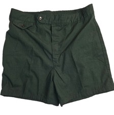 Vintage Jantzen Men Short Green Elastic Wasit Sz 38 Retro Cotton Active Tennis