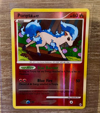 2009 Pokemon Platinum Arceus Shiny Ponyta SH11 Reverse Holo Blue Fire 🔥💙🔥RAW
