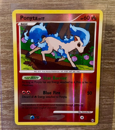 2009 Pokemon Platinum Arceus Shiny Ponyta SH11 Reverse Holo NM Blue Fire 🔥💙🔥