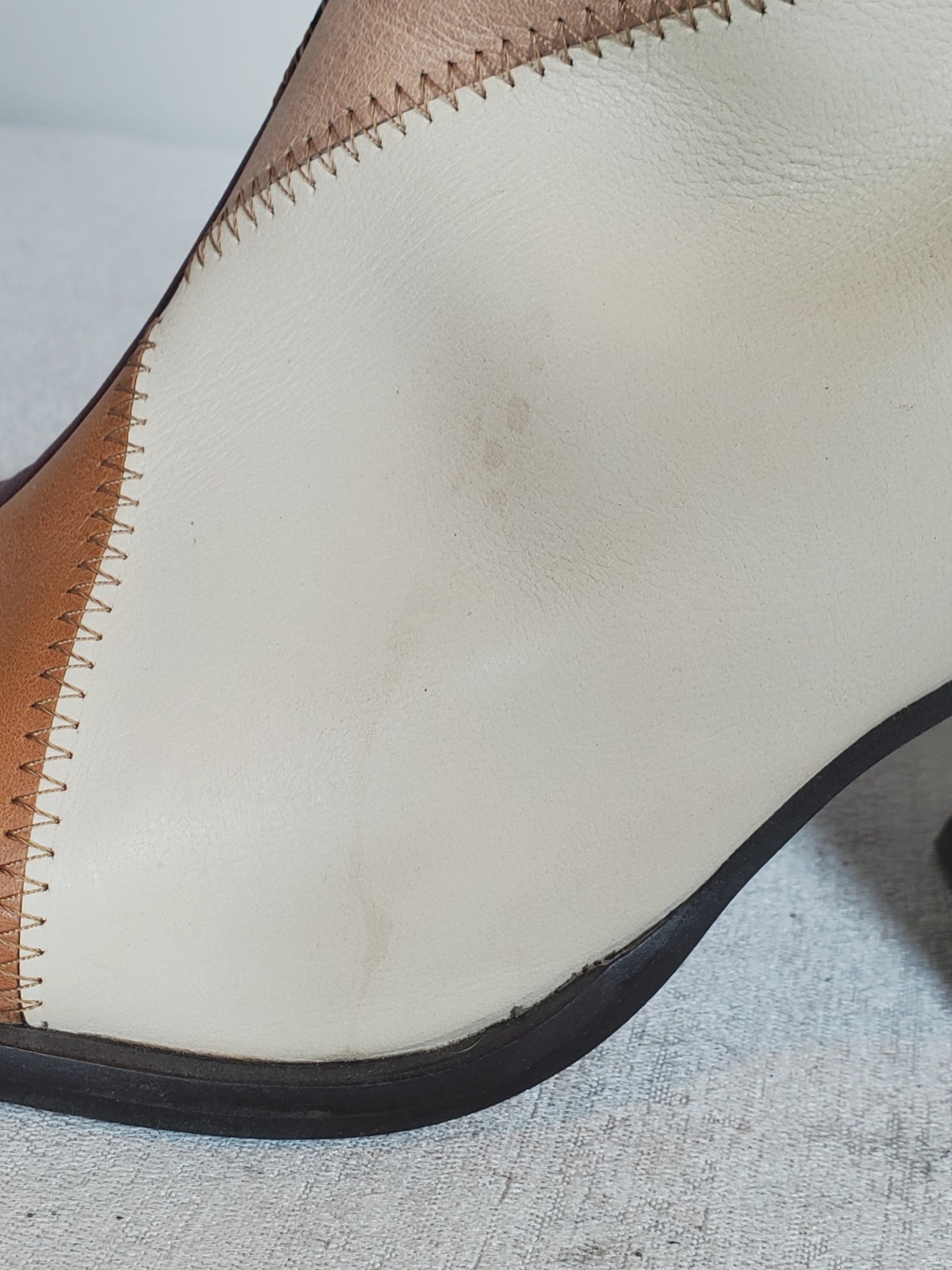 Alohas North Blue Geometric Patchwork Heeled Leat… - image 17