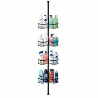 Sekey Teleskop-Duschregal Ohne Bohren 4 Ablagen Badregal Eckregal 80–310 Cm