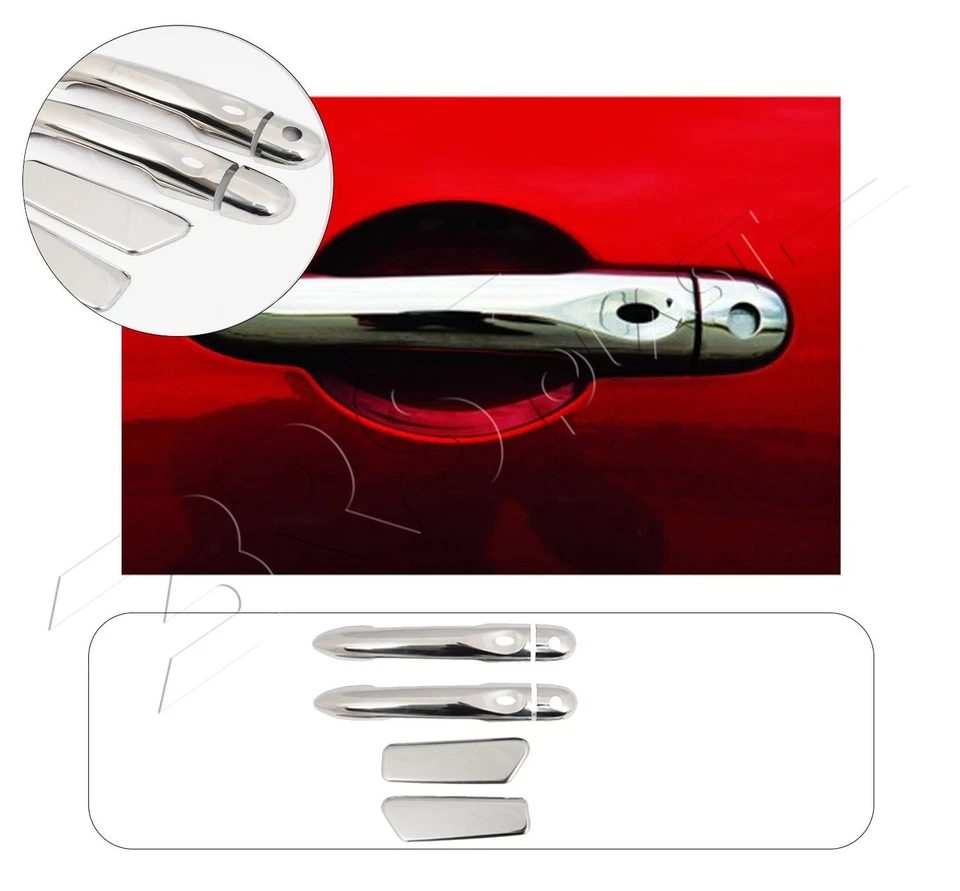 Renault Clio 4 HB 2012+ Juego de manijas de puerta 4 piezas sensor acero inoxidable sin llave Foto 4 de 4