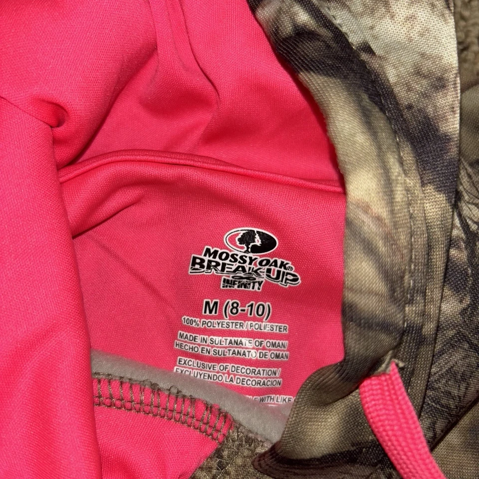 Mossy Oak Camuflaje Sudadera con Capucha con Letras Rosa Talla M 8-10 Foto 4 de 4