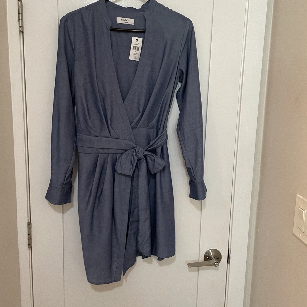 knee length dresses for ladies Yellow The Label — Bailey Long Sleeve Dress— Charcoal XXXL main image 1