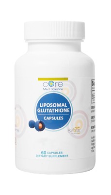 Core Med Science Liposomal Glutathione Supplement (500mg, 60 Capsules) - Pure