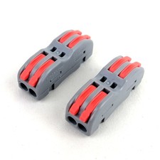 2 x Quality Hi-Fi SPEAKER WIRING CONNECTING BLOCKS Bare Wiring Cable Connectors