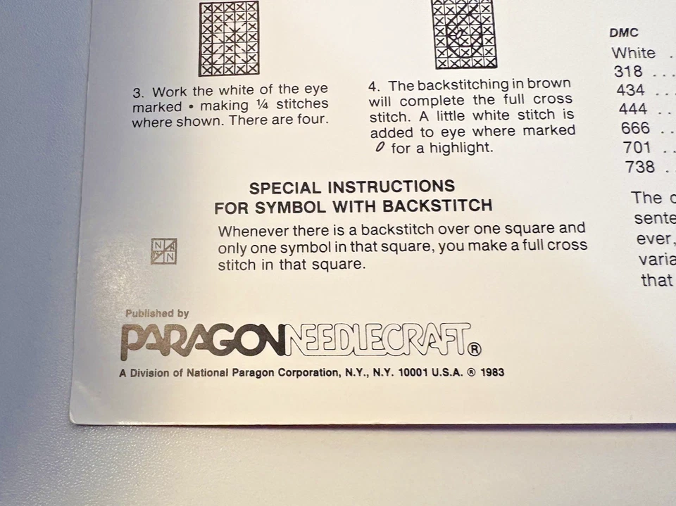 Vtg 1983 Cathy Designs in Counted Cross Stitch Pattern Book Paragon Needlecraft - Image 4 of 4