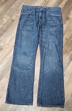 Jeans Levis 527 uomo 34x32 blu bootcut vita bassa lavaggio medio Y2K denim