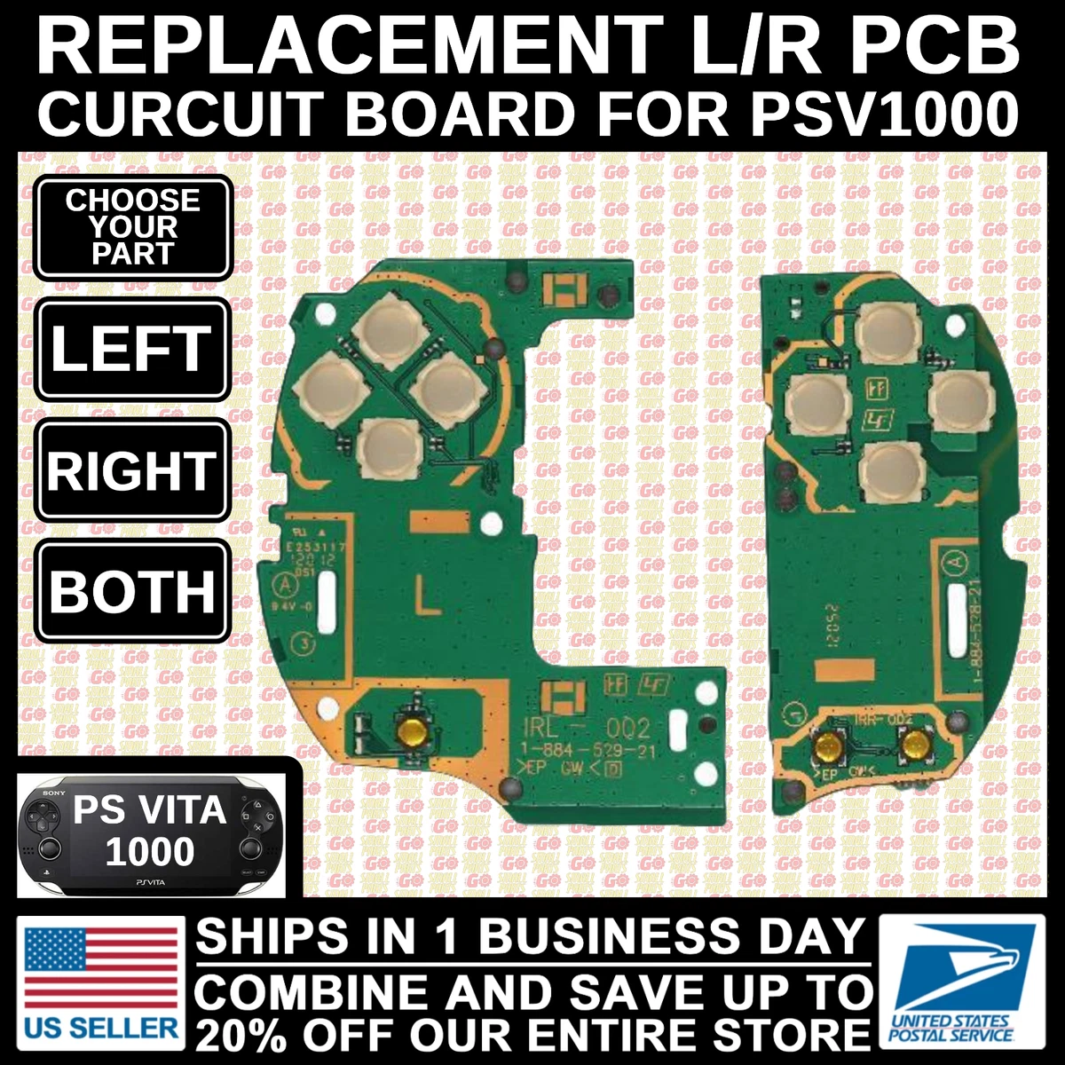 Replacement Parts and Tools for Sony PlayStation Vita Console for