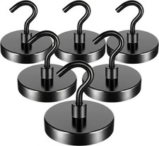 6 Pack 110 Lbs Magnetic Hooks Heavy Duty, Neo...