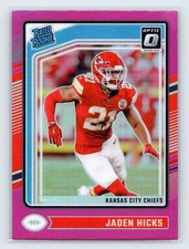 2024 Donruss Optic #237 Jaden Hicks RC Rated Rookie Pink Prizm