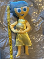 Disney Joy Plush Inside Out Pixar Toy 16” Yellow Blue Doll Stuffed Toy Pre-Owned