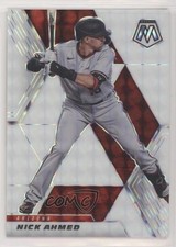 2021 Panini Mosaic White Mosaic Prizm 9/25 Nick Ahmed #154 4s2