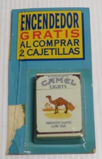 Vintage Camel Lights Mail Away Promo Lighter Spanish Sealed MOC