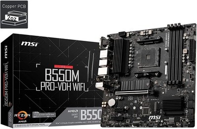 MSI B550M Pro-VDH WIFI Mainboard AMD Ryzen B550 Sockel AM4 µATX 4x DDR4 Dual