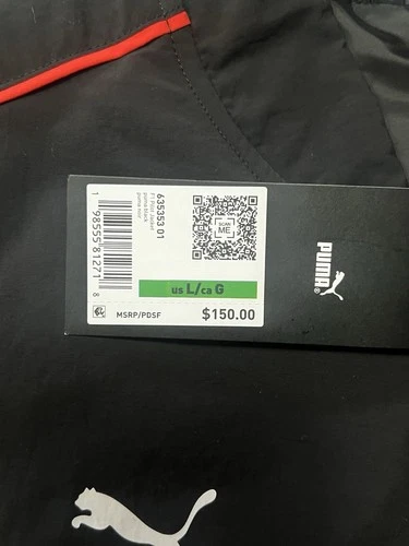 Large🔥Puma F1 Pilot Jacket Mens Formula 1 Bomber Full Zip Black 635353 01 image 4
