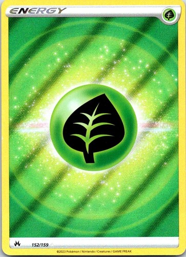 Grass Energy 152/159 Ultra Rare Crown Zenith Pokemon Holo Near Mint