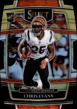 2021 Panini Select - Concourse Chris Evans #96 Black & Gold Prizm Die-Cut (RC)
