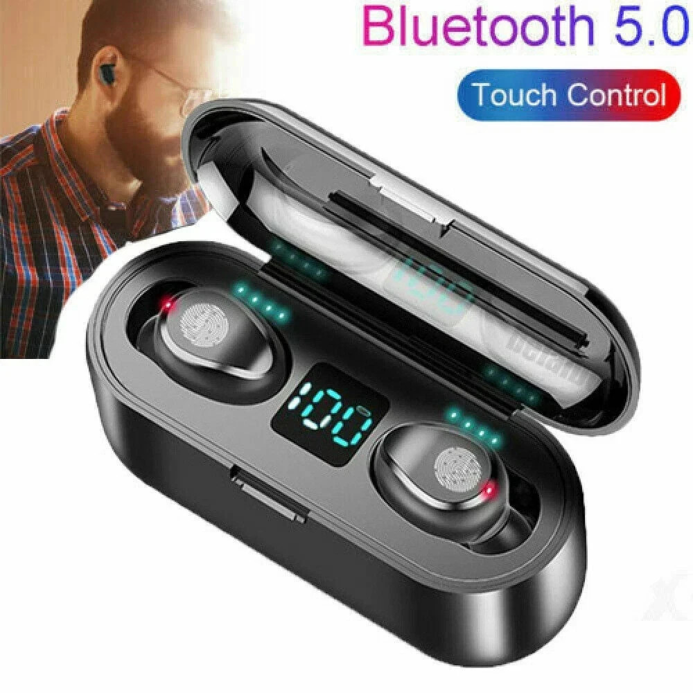 Bluetooth 5.0 Wireless Earbuds with Noise Cancelling & Waterproof TWS Design