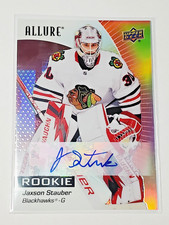 Jaxson Stauber 2023-24 Upper Deck Allure Hockey #119 Rookie Red Rainbow Auto (A)