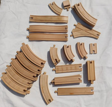 WOODEN TRAIN TRACK LOT BRIO THOMAS  FRIENDS TOYS R US MIX COMPATIBLE 50 pieces