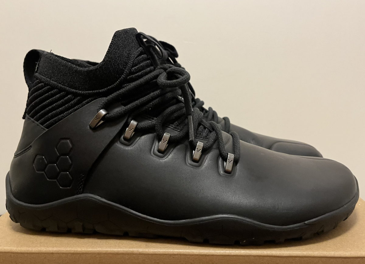 VivoBarefoot Magna Leather FG Hiking Boots Black Obsidian  display picture 2