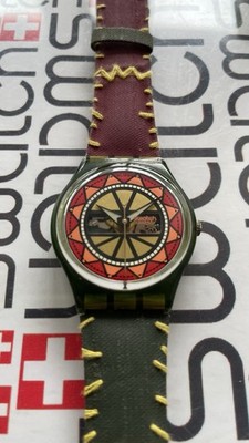 Swatch Sina Nafasi GG170 1996 Standard Gents 34mm Leather