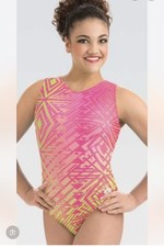 LAURIE HERNANDEZ GK ELITE gymnastics Leotard AXS Adult XS women  s girls Leo EUC