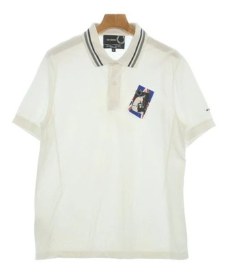 RAF SIMONS Men s White Polo Shirt Used B Grade