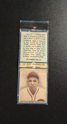 Le Roy Parmelee Chicago Cubs MLB Baseball Pitcher Diamond Matchcover 1930s
