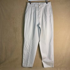 Eddie Bauer Womens Classic Fit Wrinkle Resistant Pleated Khaki Pants Sz 14 FLAW