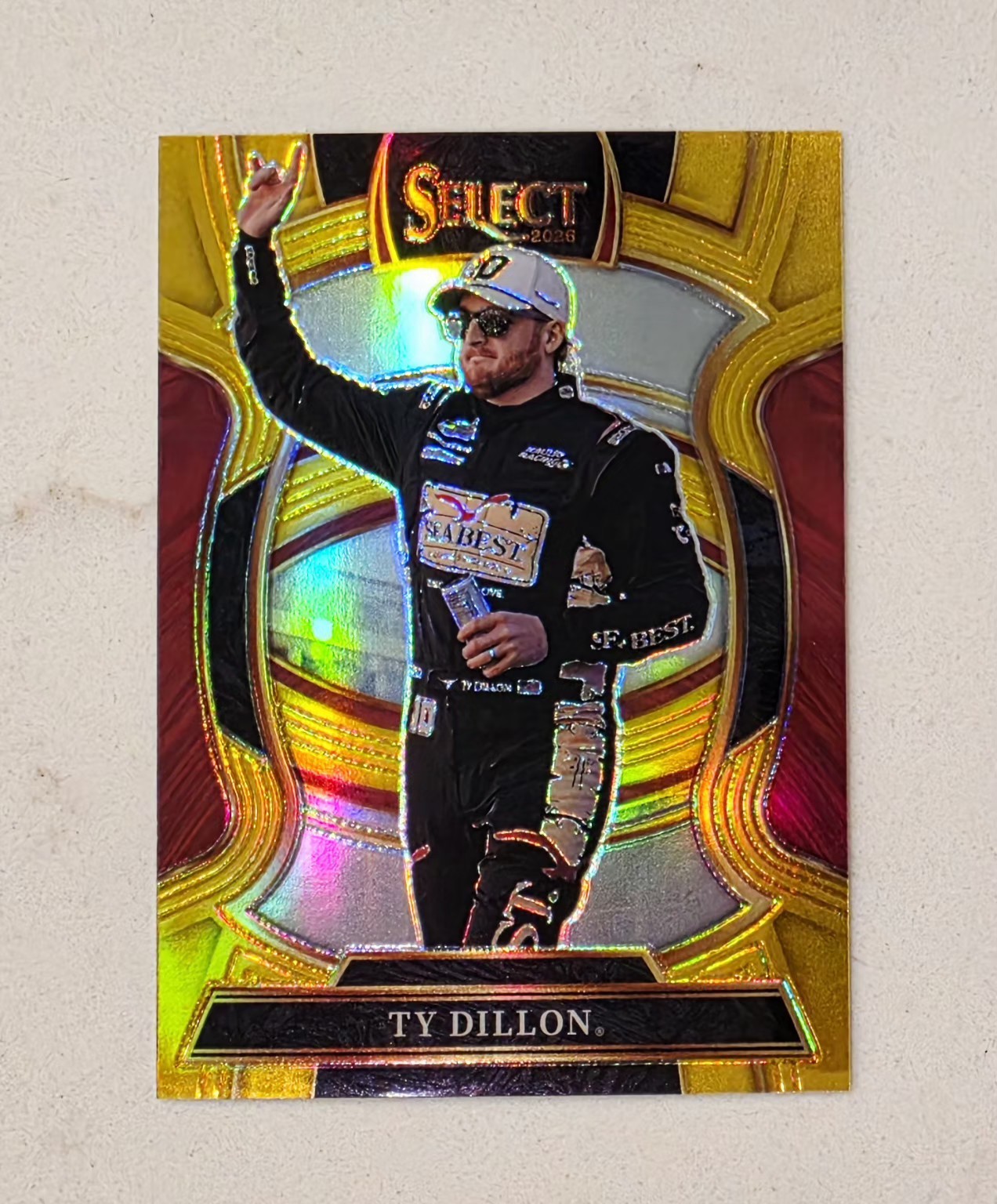 2026 Select NASCAR Ty Dillon Grandstand #46 Gold Prizm Refractor SP #1/10
