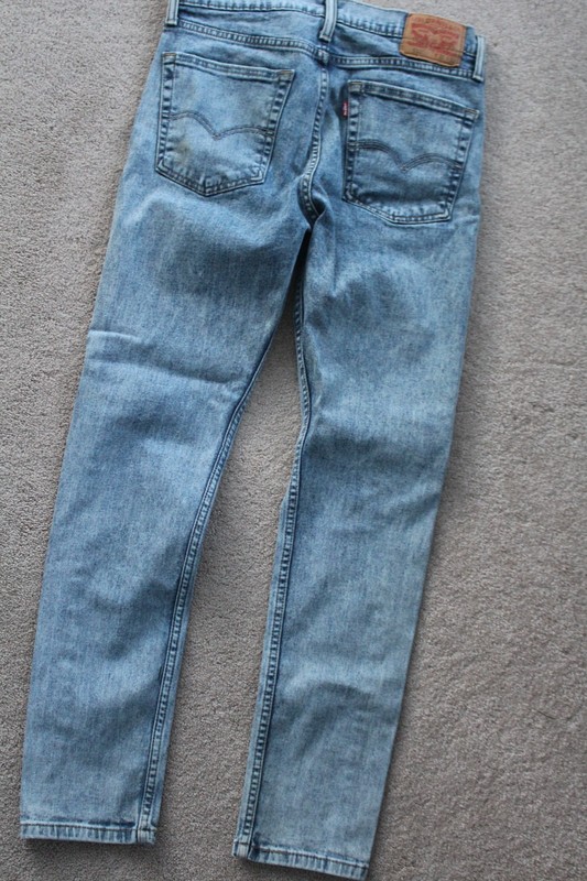 Levis 510 Jeans Mens 30x30 Blue Acid Wash Denim Skinny Fit Stretch