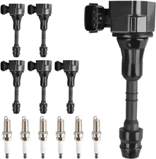 6 Ignition Coil & Iridium Spark Plug For 05-19 Nissan Frontier Pathfinder Xterra
