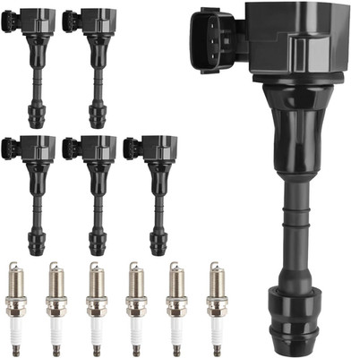 6 Ignition Coil & Iridium Spark Plug For 05-19 Nissan Frontier Pathfinder Xterra