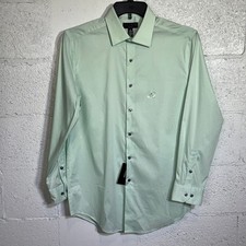 Alfani Men's Slim Fit Stain Resistant Dress Shirt, whisper jade15-15.5 32-33 60