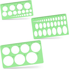 3Pcs Circle Template, Circle Template for Drawing 3 Sizes Circle Stencil Templat