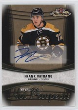 2015 Upper Deck Fleer Showcase Hot Prospects Autos /299 Frank Vatrano Auto 2d8