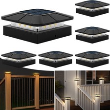 4/8/12 Pack LED Solar Post Cap Light For 4x4 Outdoor Waterproof Deck Fence Light