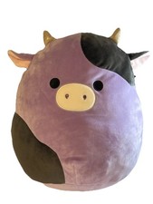 Squishmallows ALEXIE The Cow Stuffed Animal Purple 14   Kelley Toy